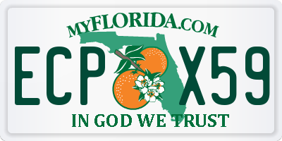 FL license plate ECPX59
