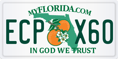 FL license plate ECPX60