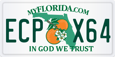 FL license plate ECPX64