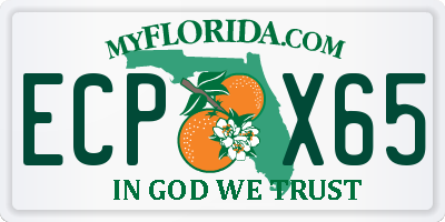 FL license plate ECPX65