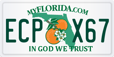FL license plate ECPX67