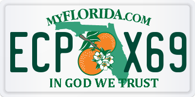 FL license plate ECPX69
