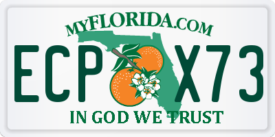 FL license plate ECPX73