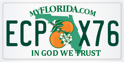 FL license plate ECPX76