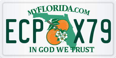 FL license plate ECPX79