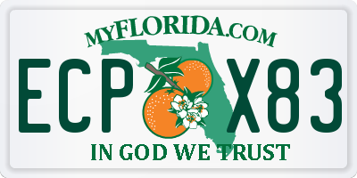 FL license plate ECPX83