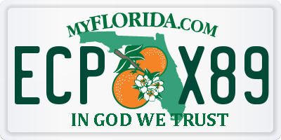 FL license plate ECPX89