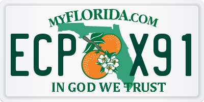 FL license plate ECPX91