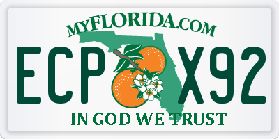 FL license plate ECPX92