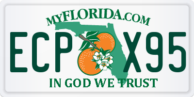 FL license plate ECPX95