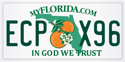 FL license plate ECPX96