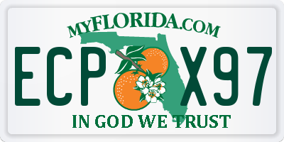 FL license plate ECPX97