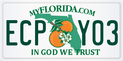FL license plate ECPY03