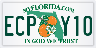 FL license plate ECPY10