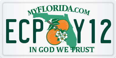FL license plate ECPY12