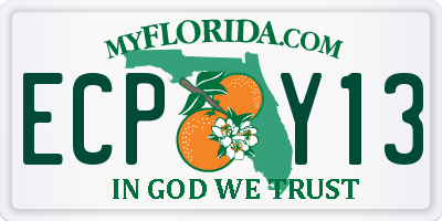 FL license plate ECPY13