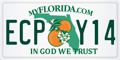 FL license plate ECPY14
