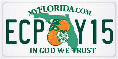 FL license plate ECPY15
