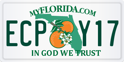 FL license plate ECPY17