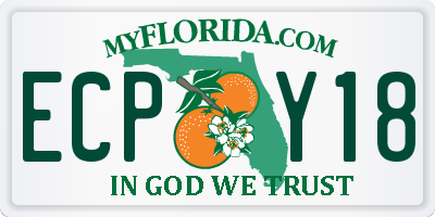 FL license plate ECPY18