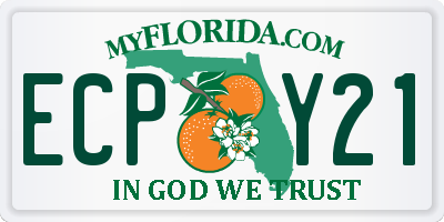FL license plate ECPY21