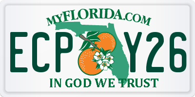 FL license plate ECPY26