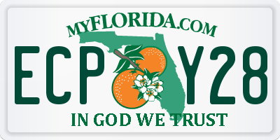 FL license plate ECPY28