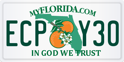 FL license plate ECPY30