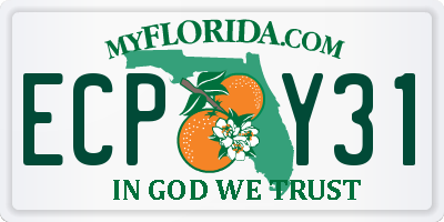FL license plate ECPY31