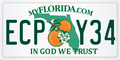 FL license plate ECPY34