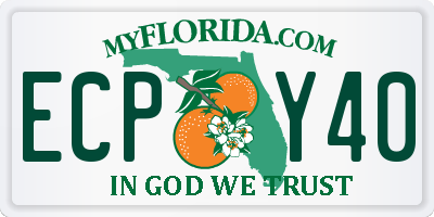 FL license plate ECPY40