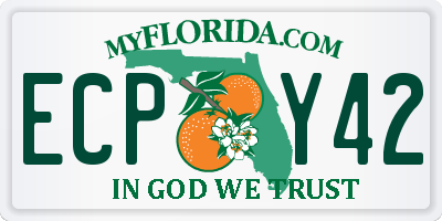 FL license plate ECPY42