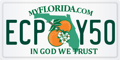 FL license plate ECPY50