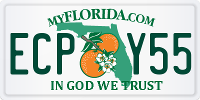 FL license plate ECPY55