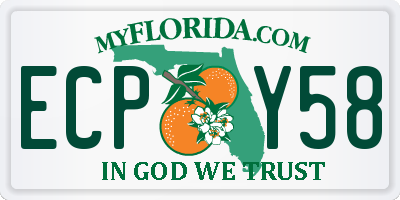 FL license plate ECPY58