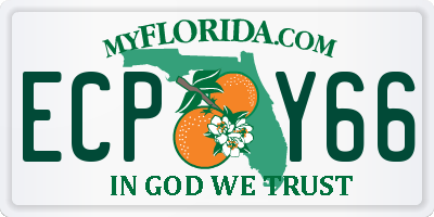 FL license plate ECPY66