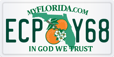 FL license plate ECPY68