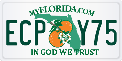 FL license plate ECPY75