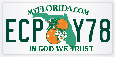FL license plate ECPY78