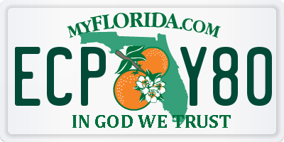FL license plate ECPY80