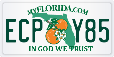 FL license plate ECPY85