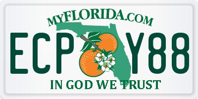 FL license plate ECPY88