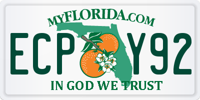 FL license plate ECPY92