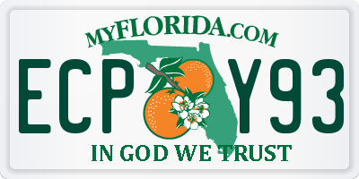FL license plate ECPY93