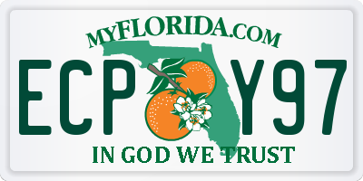 FL license plate ECPY97