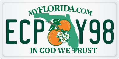 FL license plate ECPY98