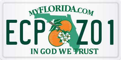 FL license plate ECPZ01