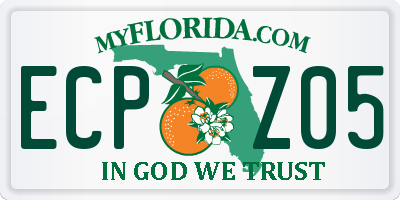 FL license plate ECPZ05