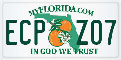 FL license plate ECPZ07