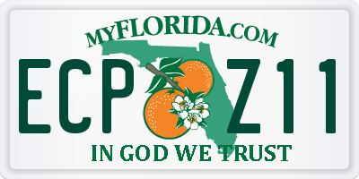 FL license plate ECPZ11